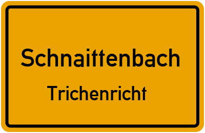 Ortsschild Schnaittenbach Trichenricht