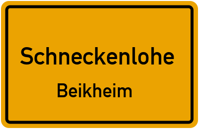 Ortsschild Schneckenlohe Beikheim