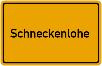 Ortsschild von Schneckenlohe in Bayern