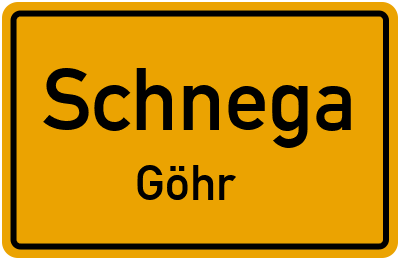 Straßenverzeichnis Schnega Göhr