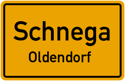 Ortsschild Schnega Oldendorf