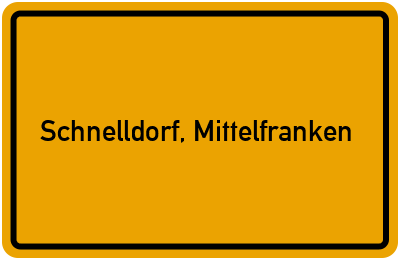 Ortsschild von Gemeinde Schnelldorf, Mittelfranken in Bayern