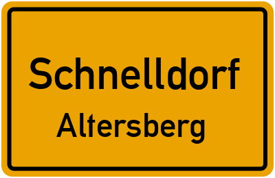 Straßenverzeichnis Schnelldorf Altersberg