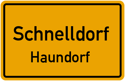 Ortsschild Schnelldorf Haundorf