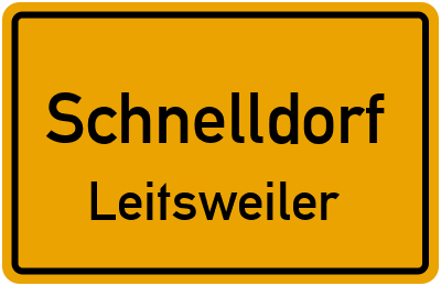 Ortsschild Schnelldorf Leitsweiler