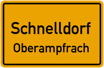 Ortsschild Schnelldorf Oberampfrach
