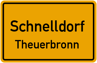 Ortsschild Schnelldorf Theuerbronn