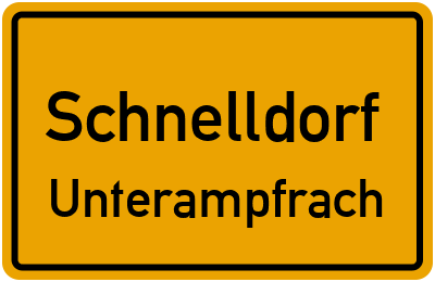 Ortsschild Schnelldorf Unterampfrach