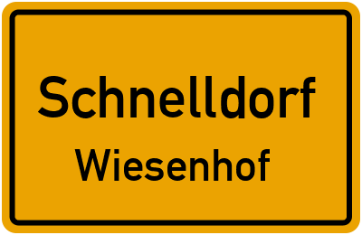 Ortsschild Schnelldorf Wiesenhof