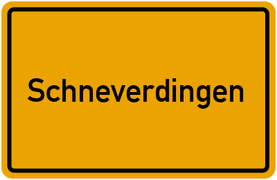 Ortsschild von Schneverdingen in Niedersachsen