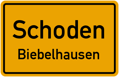 Straßenverzeichnis Schoden Biebelhausen