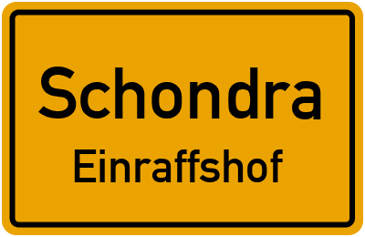 Ortsschild Schondra Einraffshof