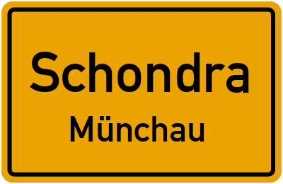 Ortsschild Schondra Münchau