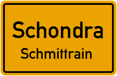 Straßenverzeichnis Schondra Schmittrain