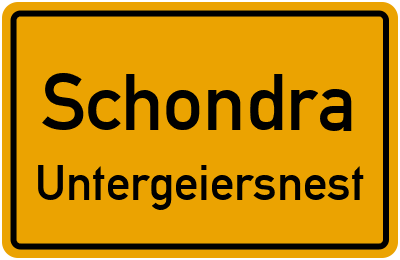 Straßenverzeichnis Schondra Untergeiersnest