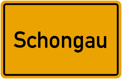 Ortsschild von Stadt Schongau in Bayern