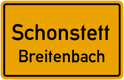 Ortsschild Schonstett Breitenbach