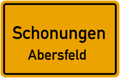 Ortsschild Schonungen Abersfeld