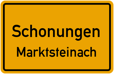 Ortsschild Schonungen Marktsteinach