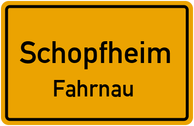 Straßenverzeichnis Schopfheim Fahrnau