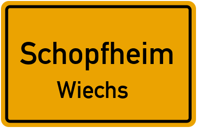 Straßenverzeichnis Schopfheim Wiechs