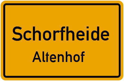 Straßenverzeichnis Schorfheide Altenhof
