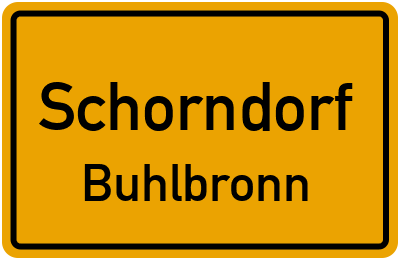 Straßenverzeichnis Schorndorf Buhlbronn