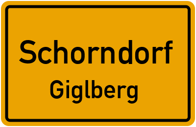 Straßenverzeichnis Schorndorf Giglberg