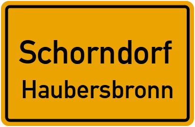 Straßenverzeichnis Schorndorf Haubersbronn