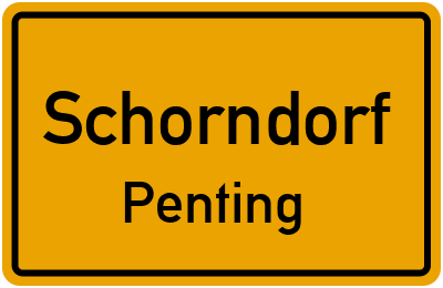Ortsschild Schorndorf Penting