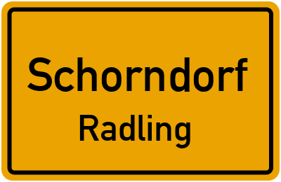 Straßenverzeichnis Schorndorf Radling