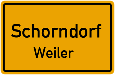 Straßenverzeichnis Schorndorf Weiler