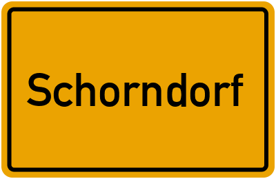 Ortsschild von Schorndorf in Baden-Württemberg