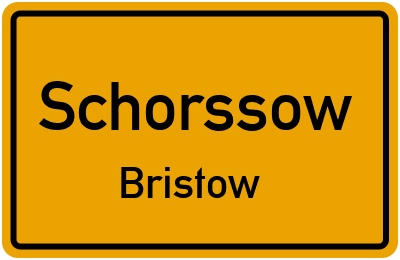 Straßenverzeichnis Schorssow Bristow