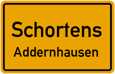 Ortsschild Schortens Addernhausen