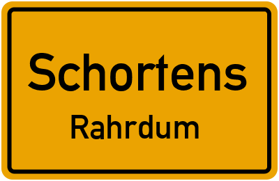 Straßenverzeichnis Schortens Rahrdum