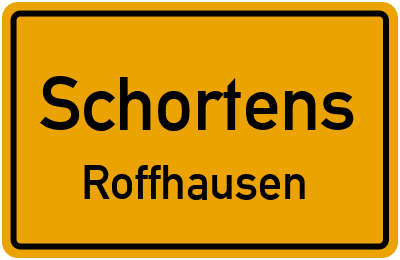 Straßenverzeichnis Schortens Roffhausen