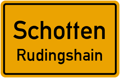 Ortsschild Schotten Rudingshain