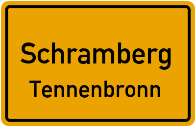 Ortsschild Schramberg Tennenbronn