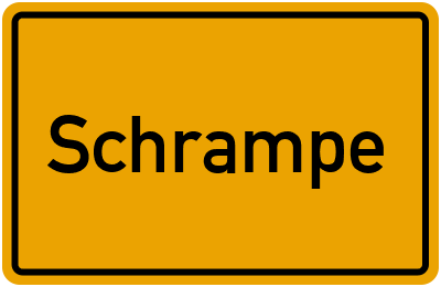 Ortsschild von Gemeinde Schrampe in Sachsen-Anhalt