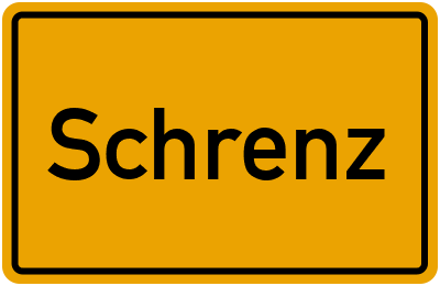 Ortsschild von Schrenz in Sachsen-Anhalt