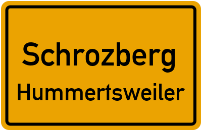 Ortsschild Schrozberg Hummertsweiler