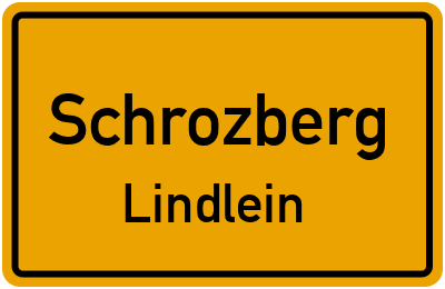 Ortsschild Schrozberg Lindlein