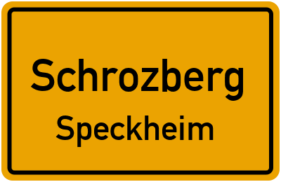 Straßenverzeichnis Schrozberg Speckheim