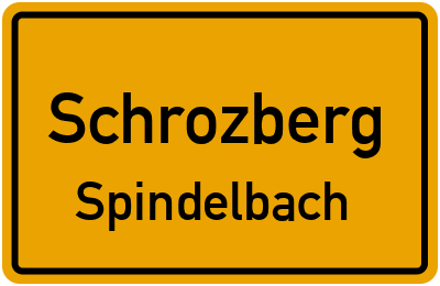Ortsschild Schrozberg Spindelbach
