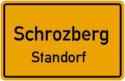 Ortsschild Schrozberg Standorf