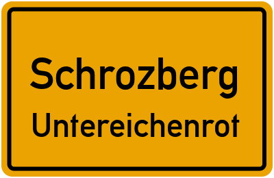 Ortsschild Schrozberg Untereichenrot