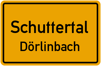 Ortsschild Schuttertal Dörlinbach
