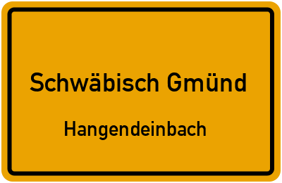 Straßenverzeichnis Schwäbisch Gmünd Hangendeinbach