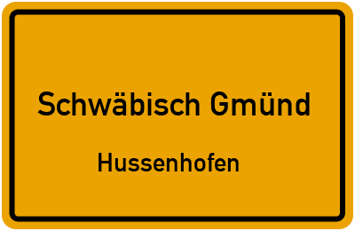 Straßenverzeichnis Schwäbisch Gmünd Hussenhofen